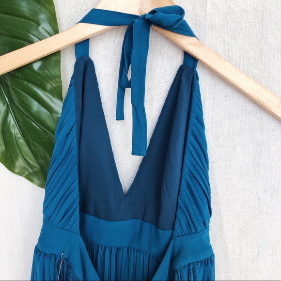 NWT Tildon Pleated Halter Top - Teal Moroccan - Picture 6 of 6